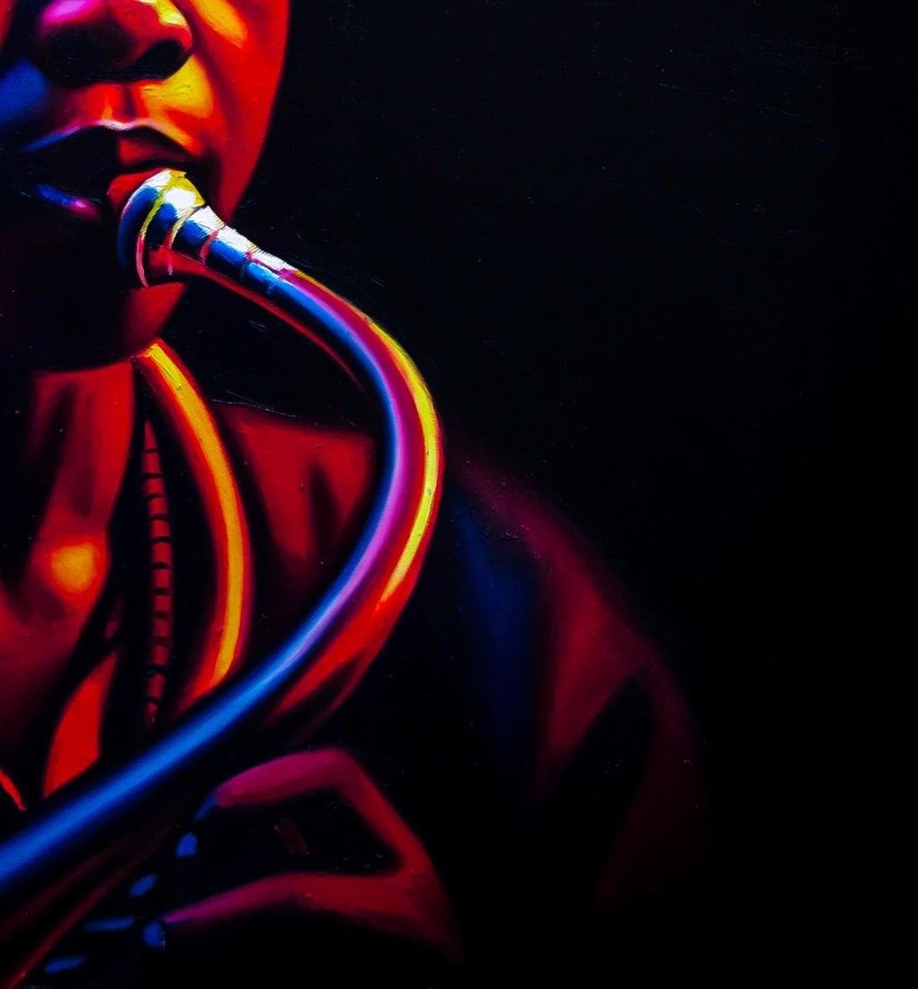Awosola Michael Angello, Sounds of Peace - 21st Century, Contemporary, Figurative Portrait, Oil, - 2