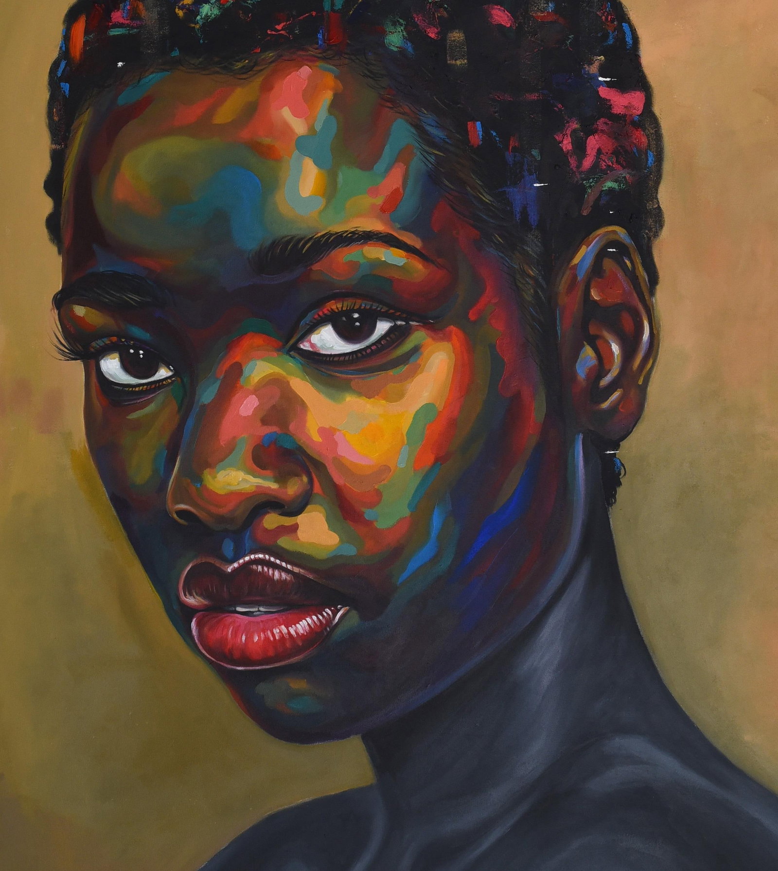 Damola Ayegbayo , Eniyan (Human) 12 -21st Century, Contemporary, Figurative Portrait, Beauty Women, - 16