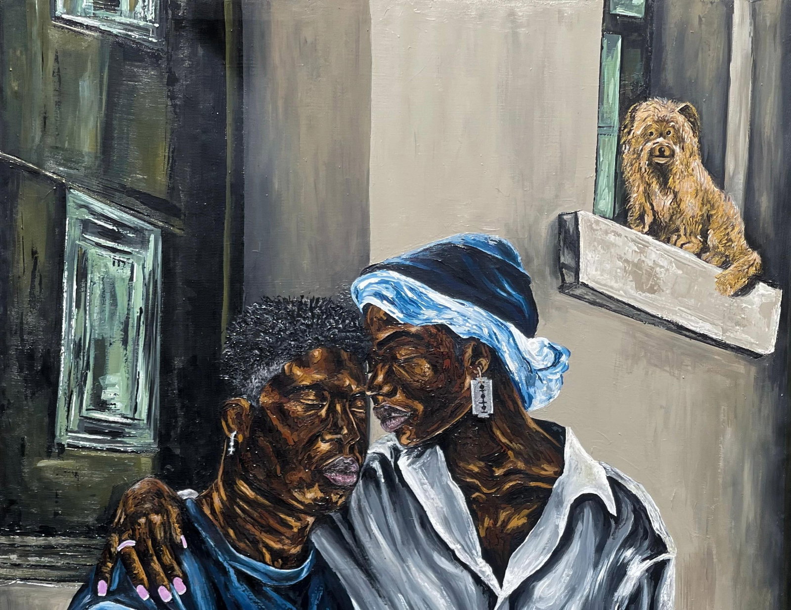 Michael Adetula, A Bond Unspoken -21st Century Contemporary, Figurative Portrait, Women, Men Love, - 3