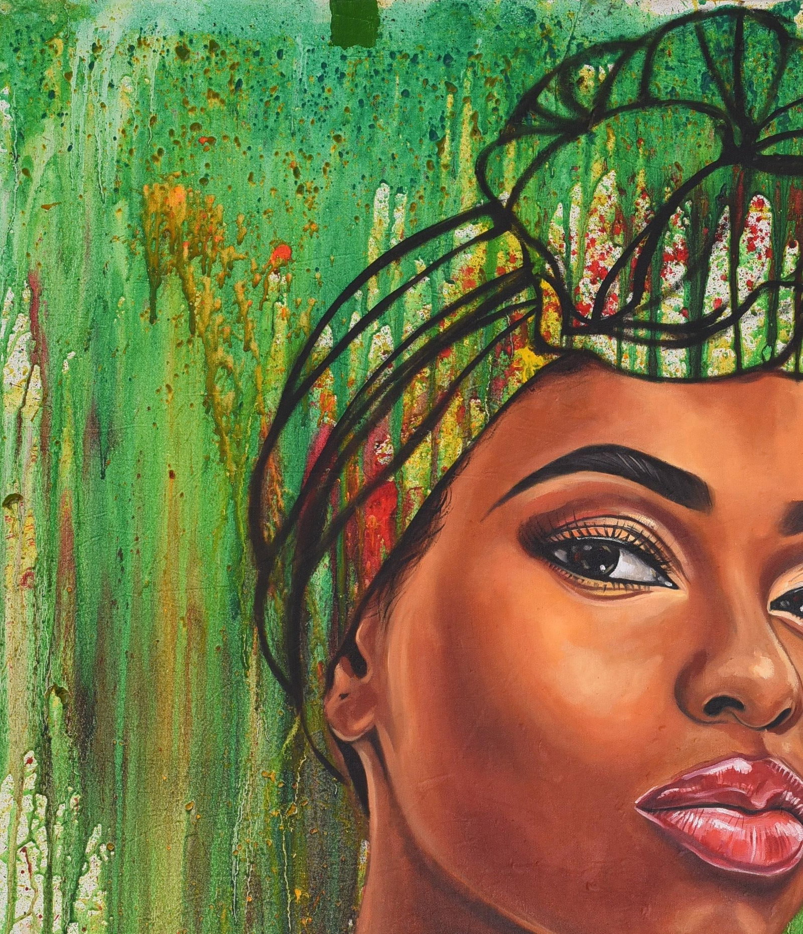 Damola Ayegbayo , Culture 9 -21st Century, Contemporary, Figurative Portrait, Women, Fashion, Eyes, - 12