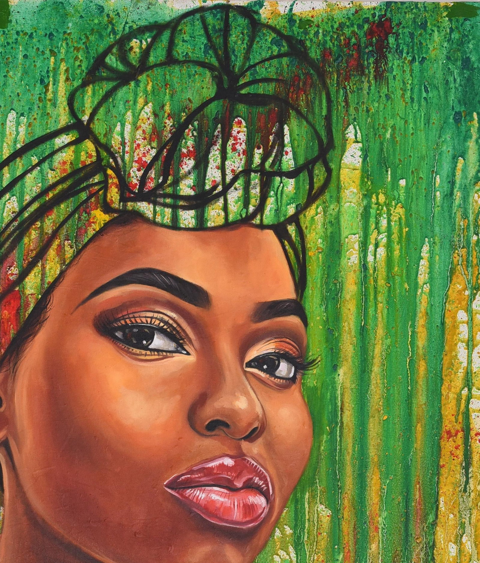 Damola Ayegbayo , Culture 9 -21st Century, Contemporary, Figurative Portrait, Women, Fashion, Eyes, - 13