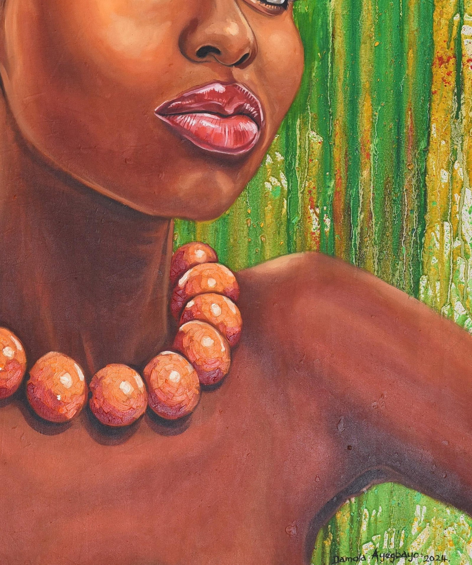 Damola Ayegbayo , Culture 9 -21st Century, Contemporary, Figurative Portrait, Women, Fashion, Eyes, - 3