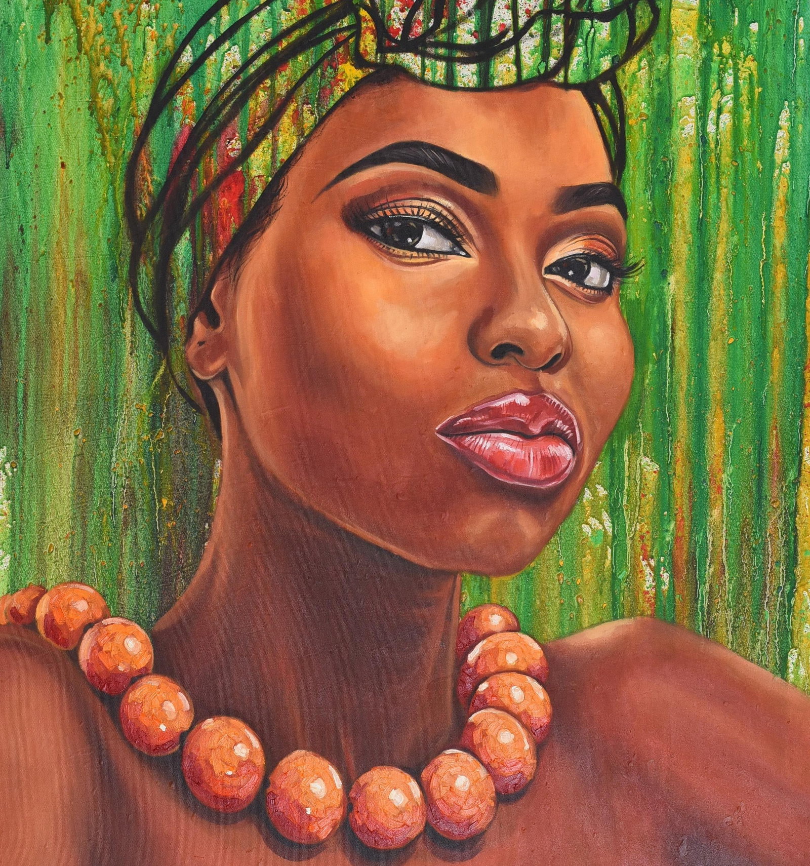 Damola Ayegbayo , Culture 9 -21st Century, Contemporary, Figurative Portrait, Women, Fashion, Eyes, - 4
