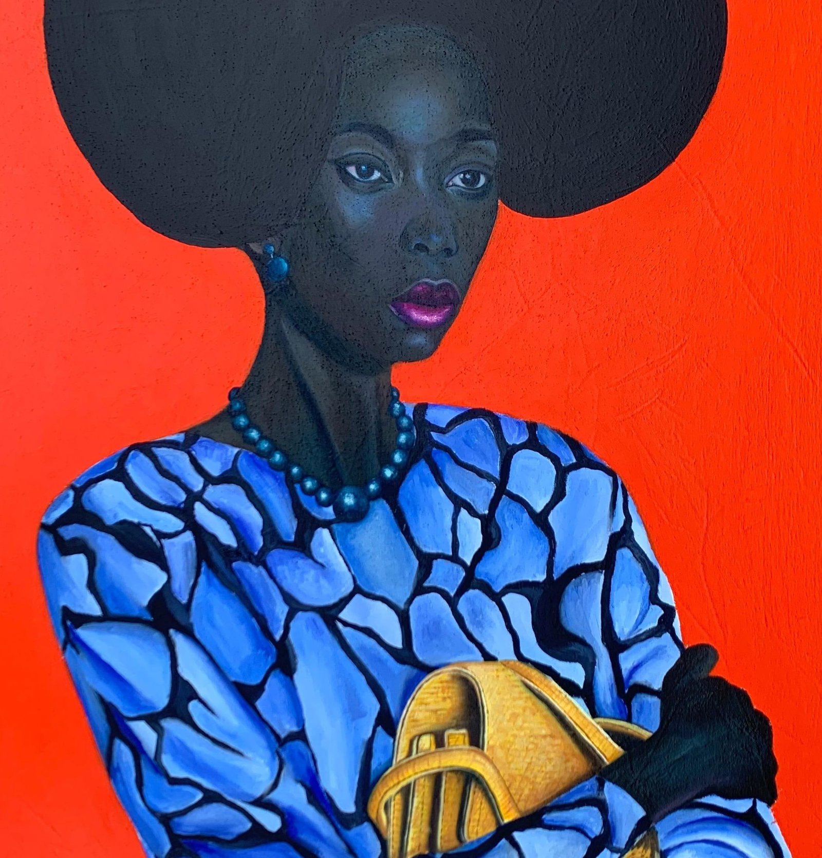 Iyiola Odunayo, Beauty For Ashes -21st Century, Contemporary, Figurative Portrait, Woman Fashion, - 7