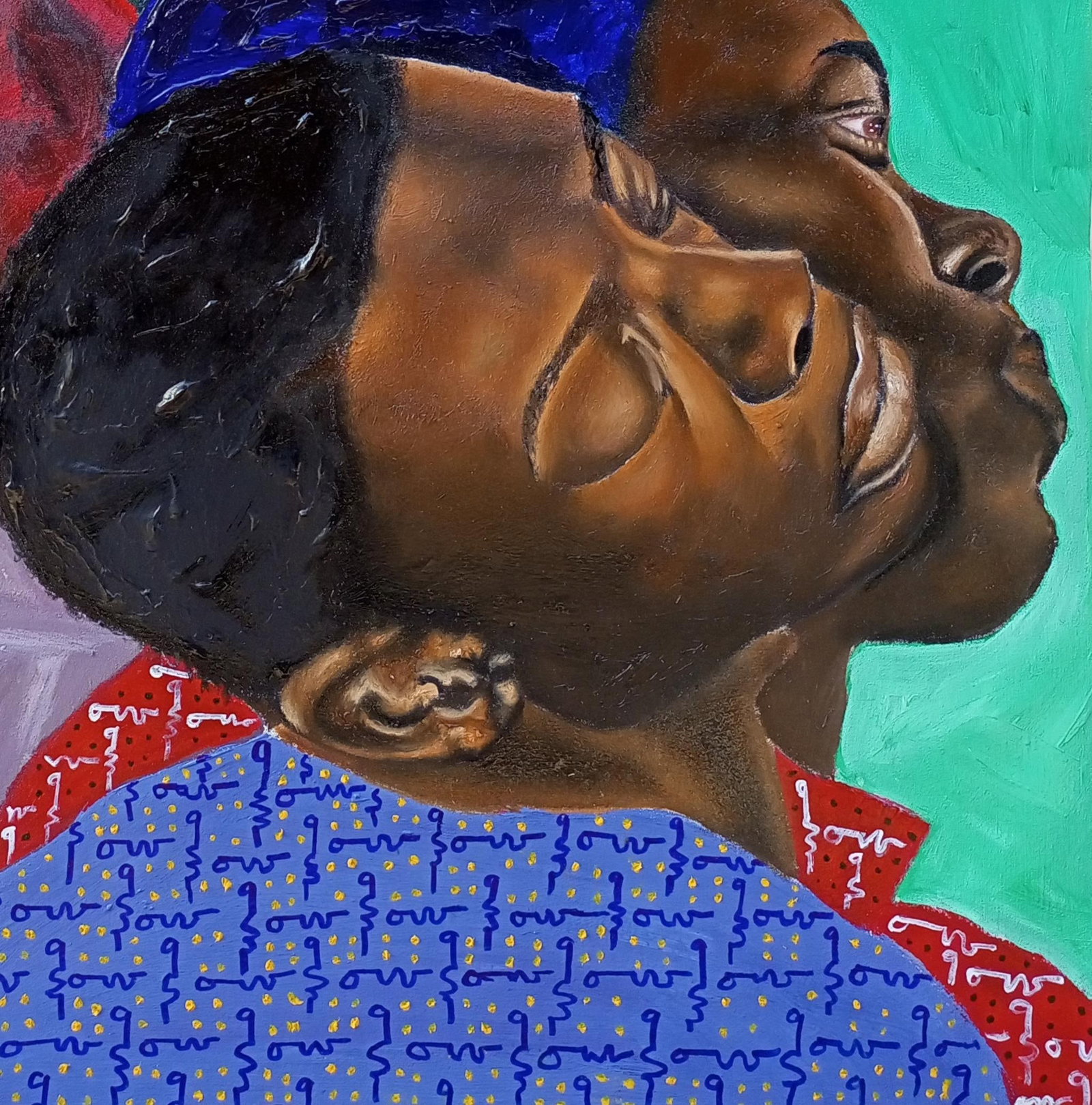 Olaosun Oluwapelumi, Portrait and Sunflower 2 - 21st Century, Contemporary, Figurative, Modern, Oil, - 8
