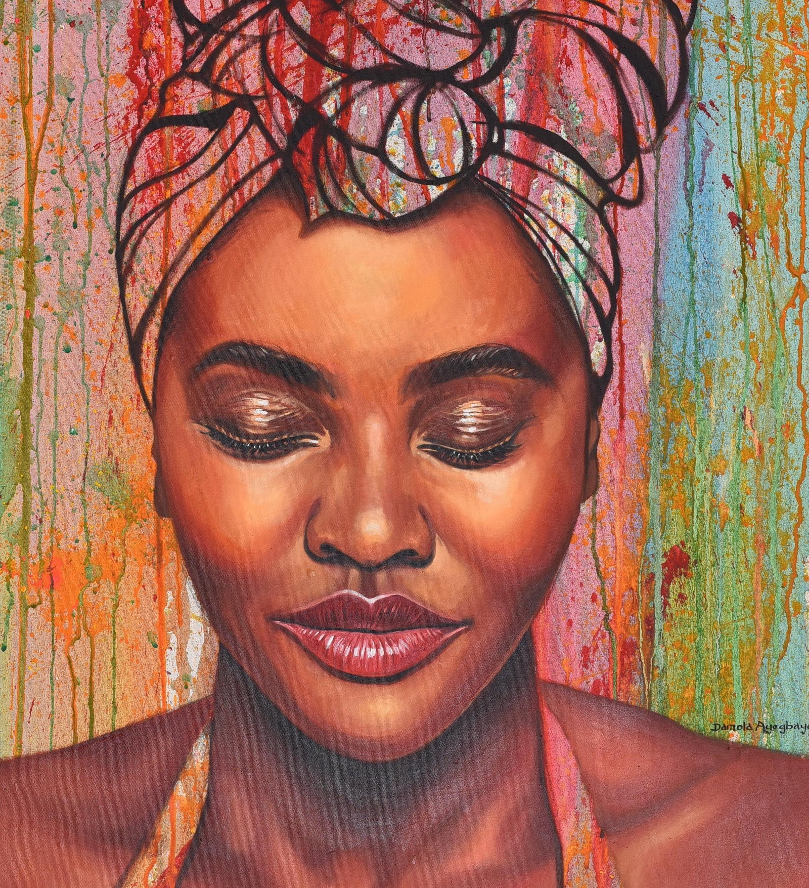 Damola Ayegbayo , State of Mind 14 - 21st Century, Contemporary, Figurative Portrait, Women, 2024 - 8