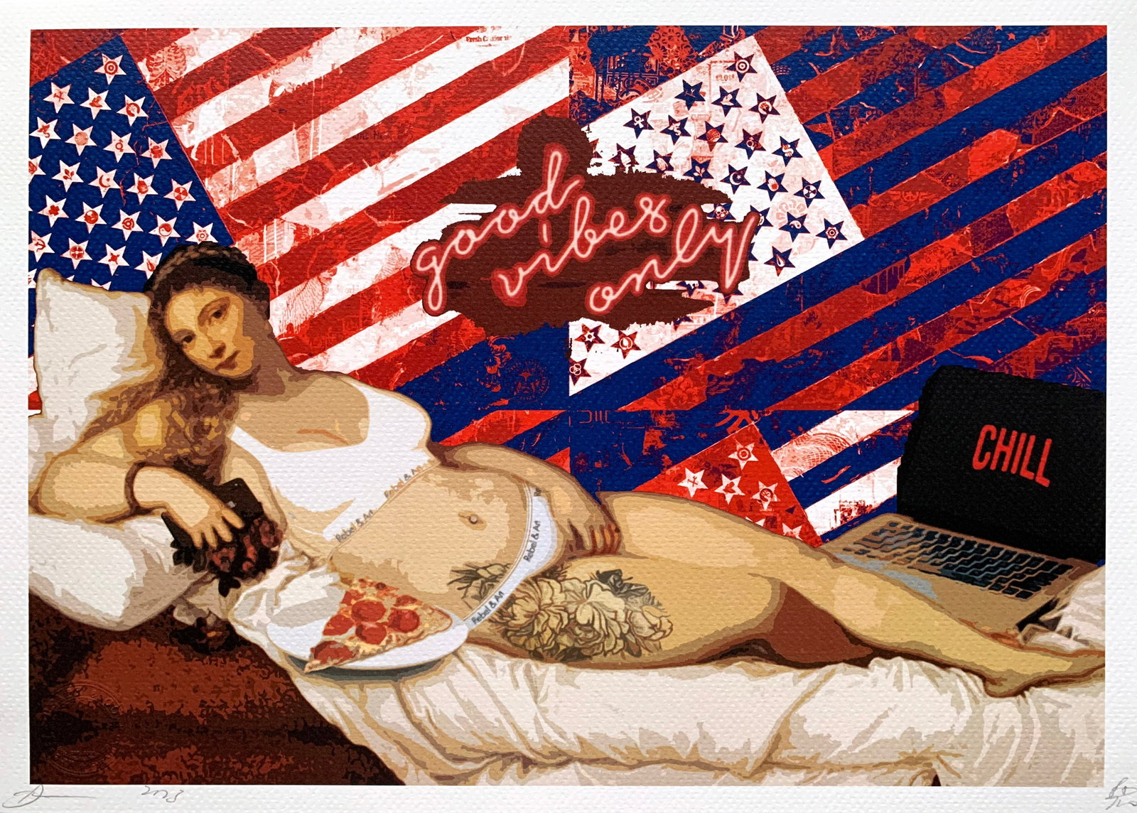 Death NYC Titian: Title:Death NYC Titian Date/Period:21st Century Materials:Giclee on Fine art 300 gsm paper Size:17 3/4 x 12 1/2 inches Description:Artist: Death NYC, limited edition giclee on paper, out of eddition