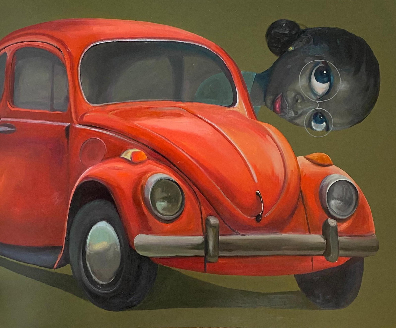 Mayowa Esan, Abike -21st Century, Contemporary, Figurative Painting, Mixed Media, Women, Car, 2024 - 5