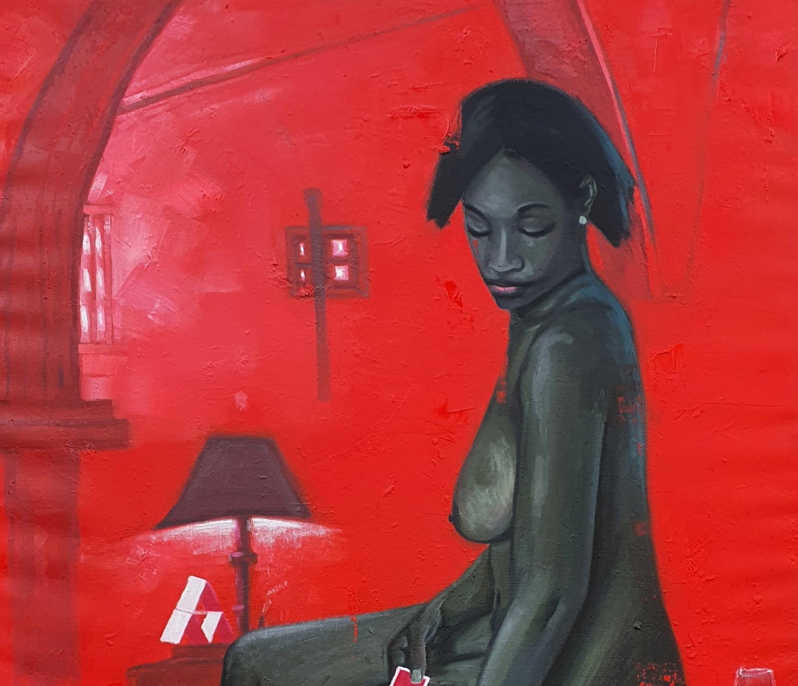 Ajegbomogun Damilola, Monopoly Girl -21st Century, Contemporary, Figurative, Oil, Figure, Modern, - 2