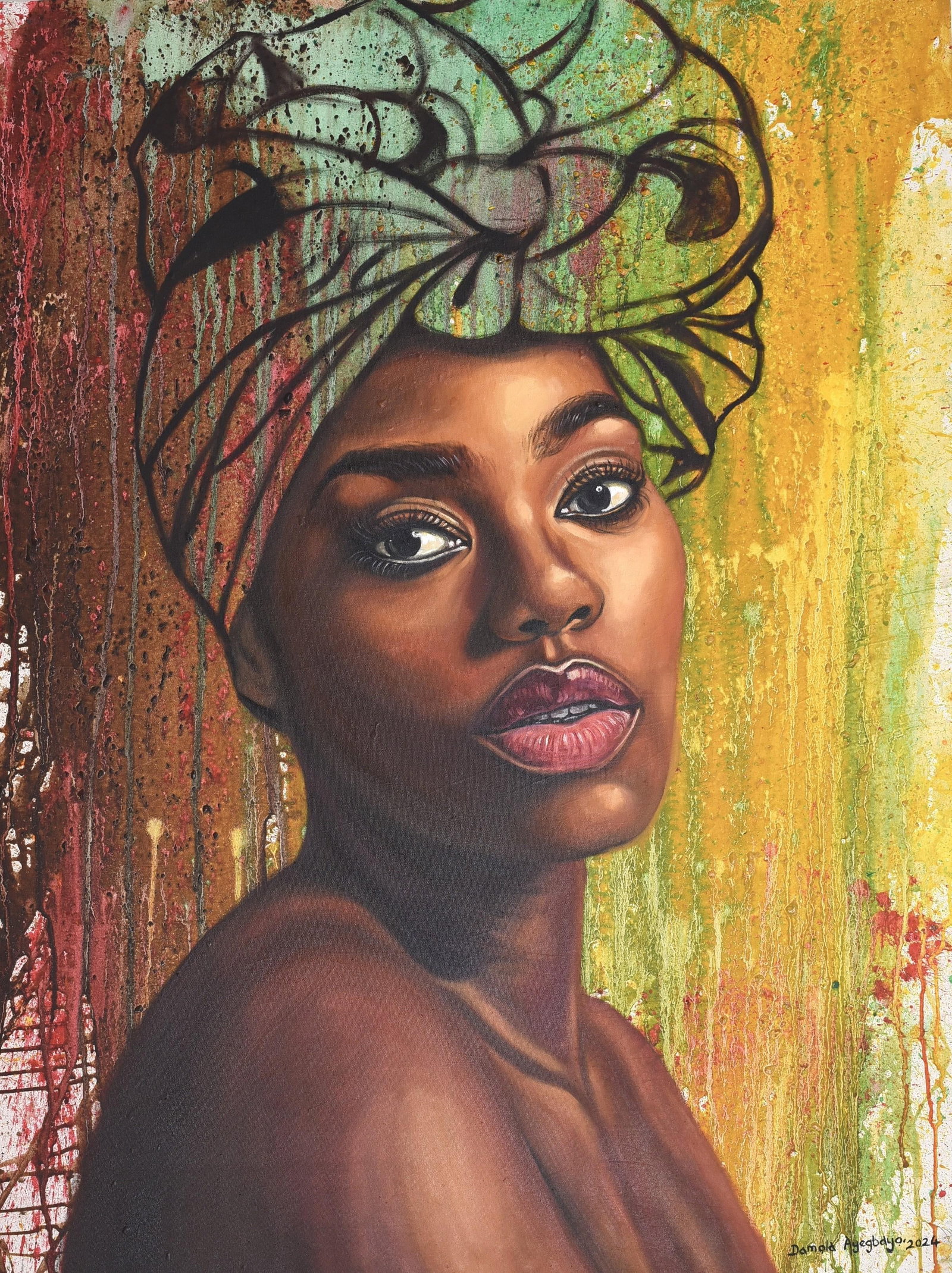 Damola Ayegbayo , State of Mind 15 - 21st Century, Contemporary, Figurative Portrait, Women, 2024 - 5