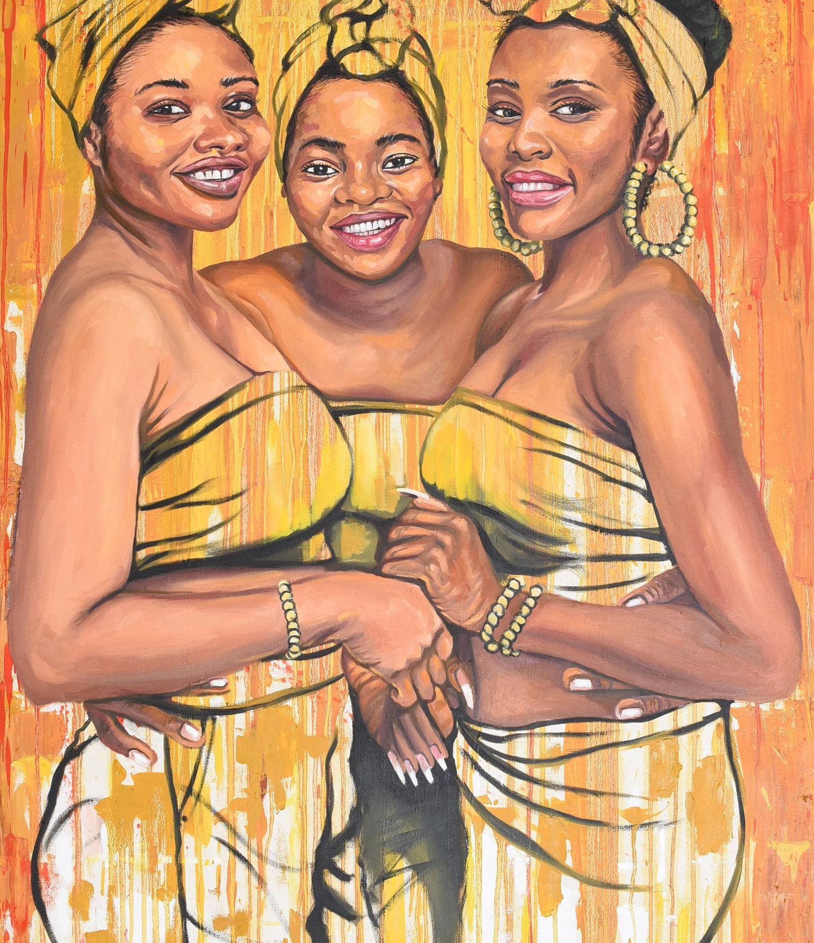 Damola Ayegbayo , Strength in Diversity 6 - 21st Century, Contemporary, Figurative Portrait, Women, - 16