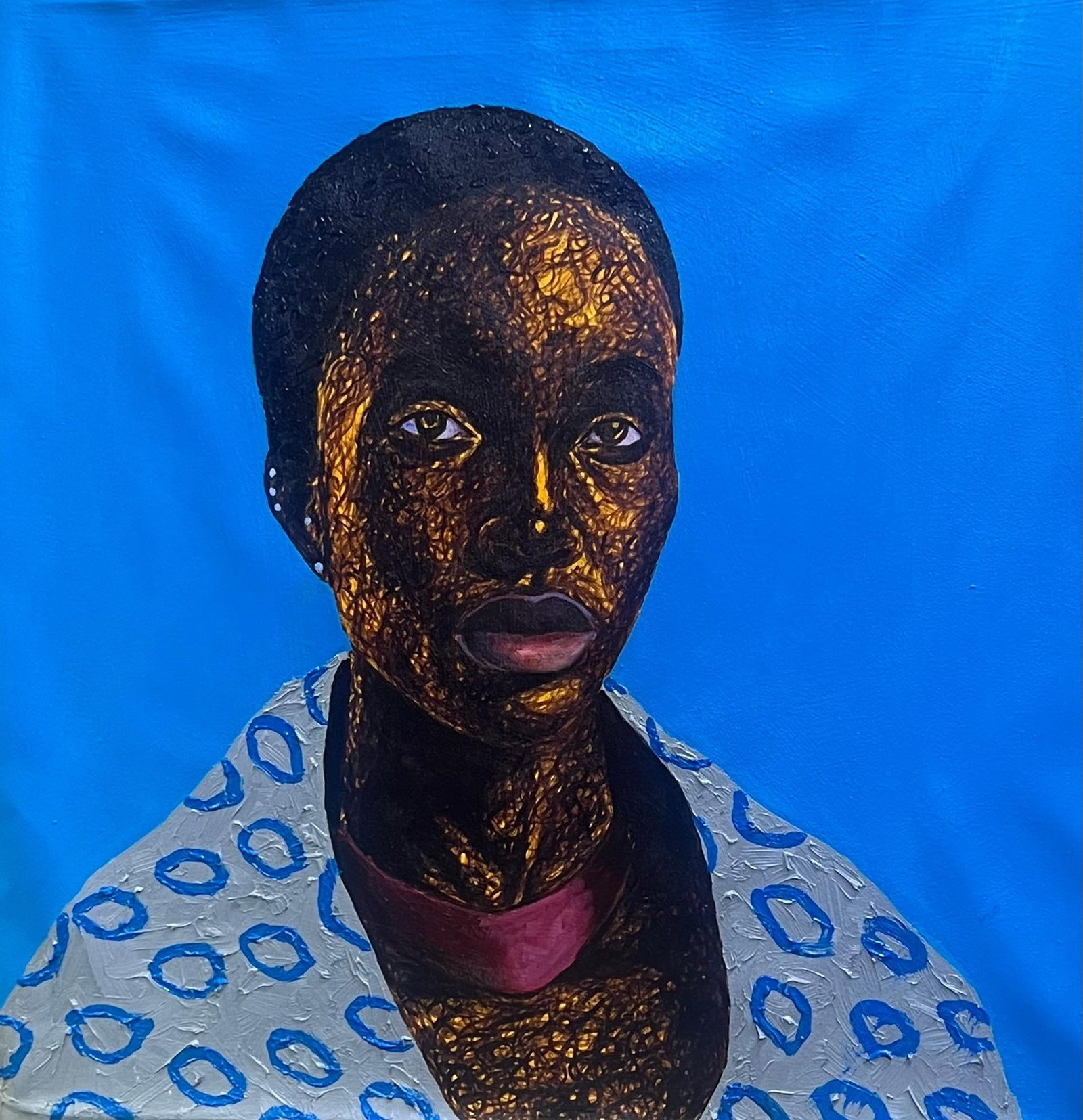 Daniel Owoeye, Moremi -21st Century, Contemporary, Figurative, Historic, African Woman, Acrylic, - 9