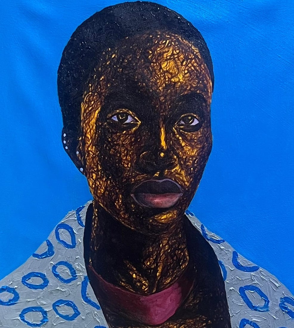 Daniel Owoeye, Moremi -21st Century, Contemporary, Figurative, Historic, African Woman, Acrylic, - 3