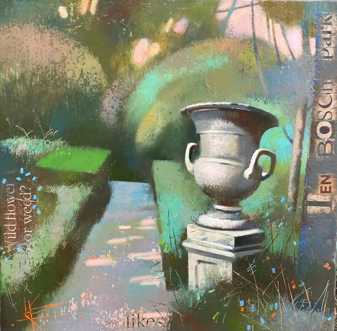 Abstract Oil painting Alley to the park. Park Ten Bosch, Oksana Kyrylenko (1 of 1)