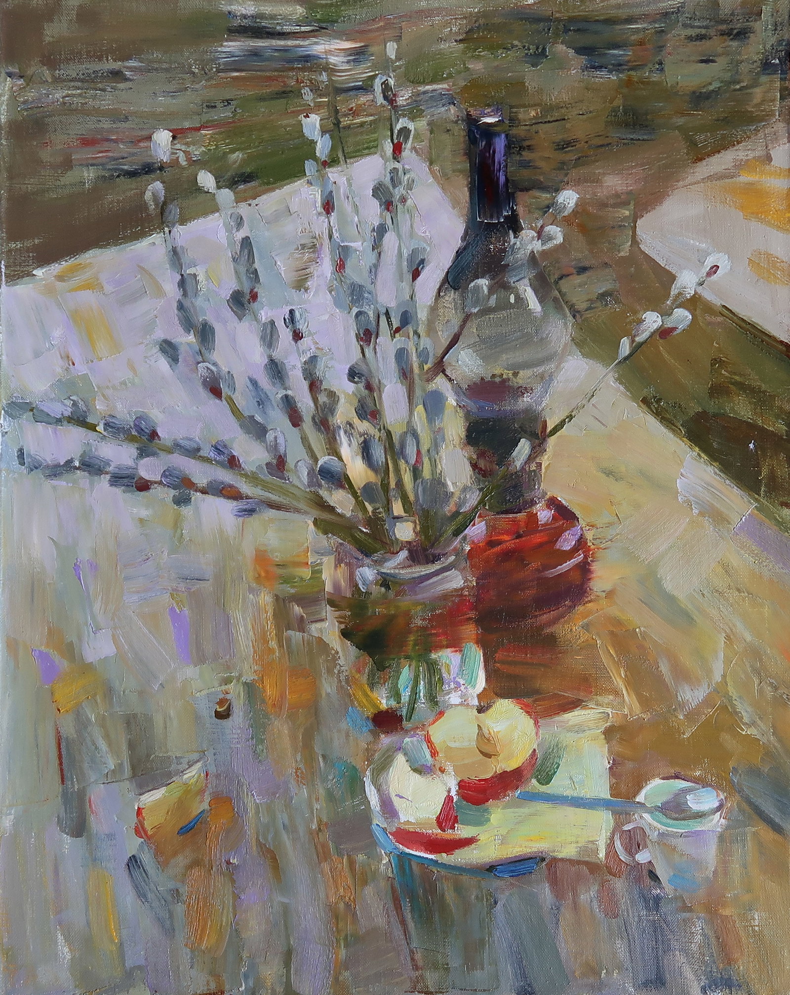 Oil painting Palm Sunday Serg Kovalenko: Title: Oil painting Palm Sunday Serg Kovalenko Description: 45SK Painter: Serg Kovalenko Size: 50x70 cm/19.7x27.6 inches Components: oil, canvas Original painting CONDITION: exellent ERA: modern Gradu