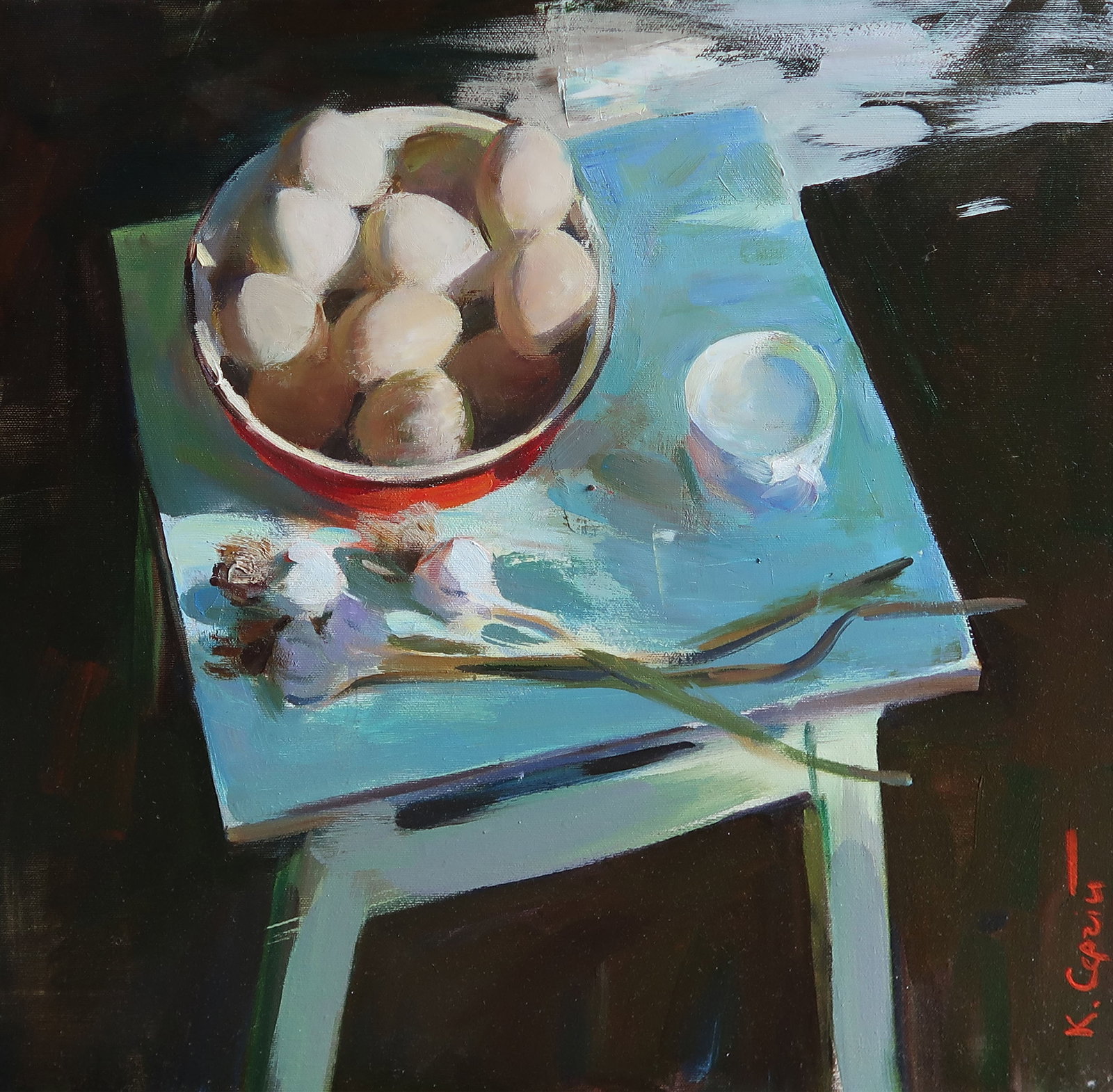 Oil painting Onion Serg Kovalenko (1 of 1)