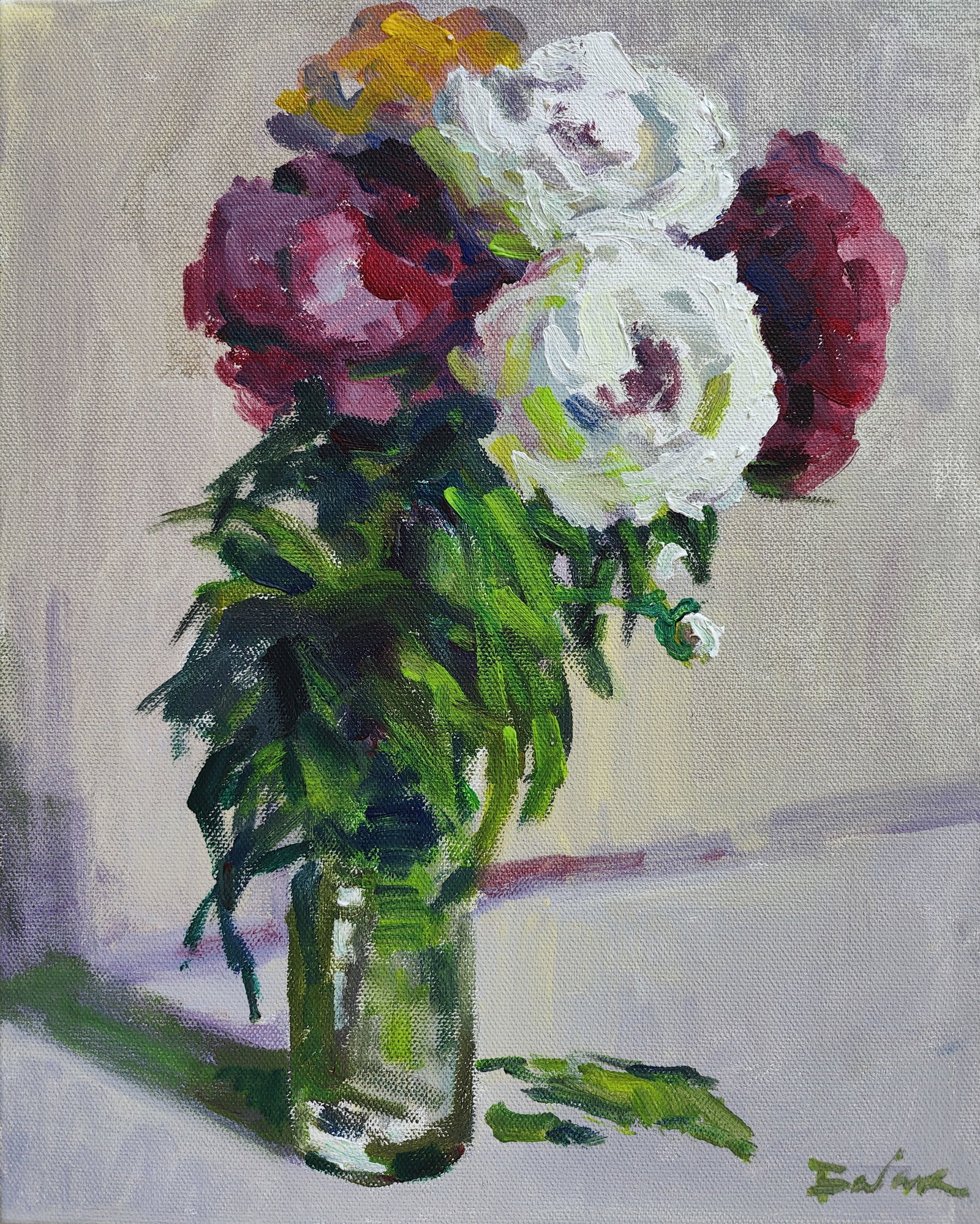 acrylic painting peonies Vyacheslav Petrovich Babac: Title: acrylic painting peonies Vyacheslav Petrovich Babac Description: 136BA Painter: Vyacheslav Petrovick Babac Size: 50x40 cm/19.68x15.74 inches Components: acrylic, canvas Original painting from o