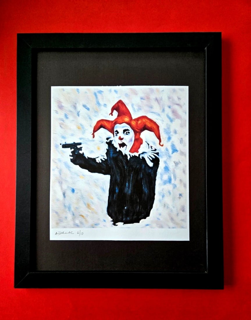 ALEXANDER DULAC | MY INSANE CLOWN Hand Signed Authentic Print Ed. of 10 COA: My art is a celebration of the grandeur and splendor of the Legends of our Time. Through my portraits, I seek to immortalize those who not only define but also inspire aspiration and luxury in our con