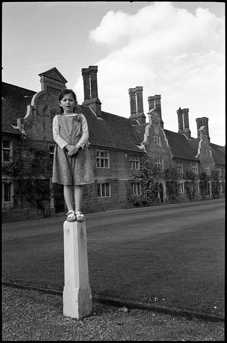 Edition 2/10 - Girl on Pillar, Blickling Estate, Norfolk: Title: Edition 2/10 - Girl on Pillar, Blickling Estate, Norfolk Description: Edition 2/10 - Girl on Pillar, Blickling Estate, Norfolk Photograph Paul Cooklin United Kingdom Photography, Black & White 