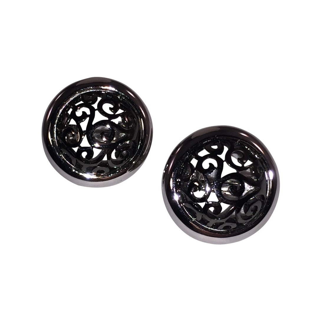 Givenchy Two Tone Scrollwork Earrings - 2