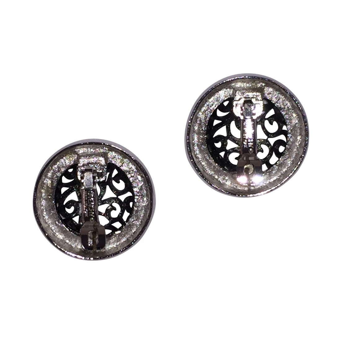 Givenchy Two Tone Scrollwork Earrings - 4