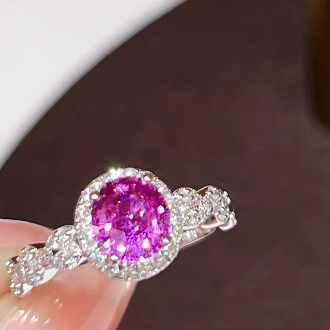 14K GOLD 1.55 CTW NATURAL SAPPHIRE & DIAMOND RING - 2