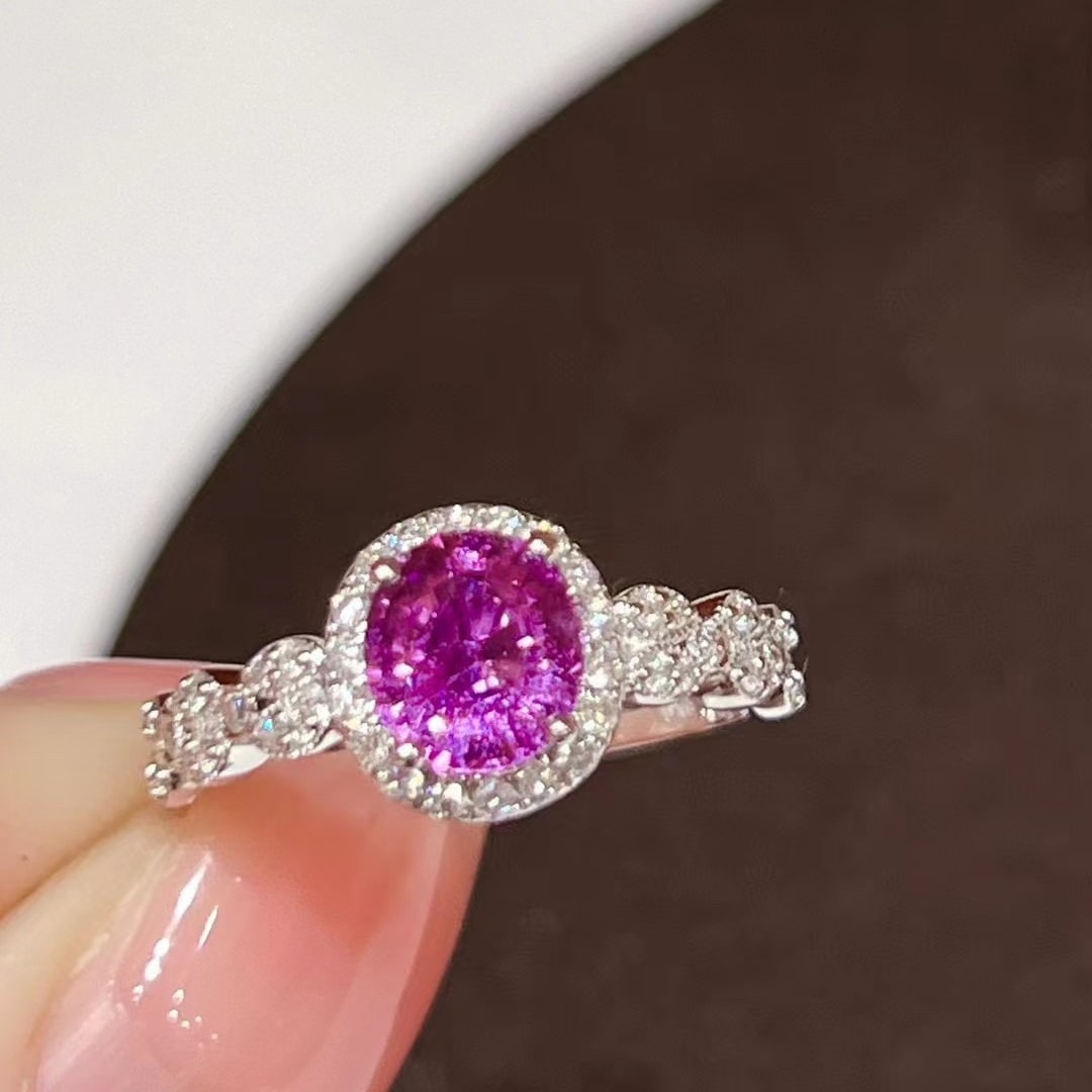 14K GOLD 1.55 CTW NATURAL SAPPHIRE & DIAMOND RING - 5