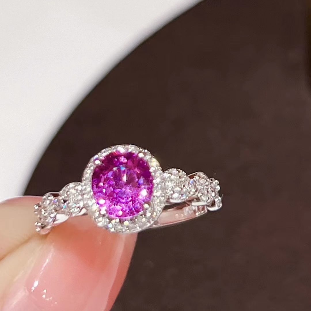 14K GOLD 1.55 CTW NATURAL SAPPHIRE & DIAMOND RING - 6