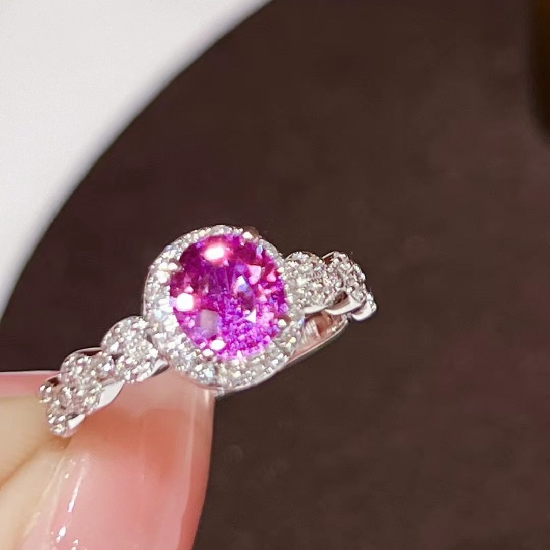 14K GOLD 1.55 CTW NATURAL SAPPHIRE & DIAMOND RING - 7
