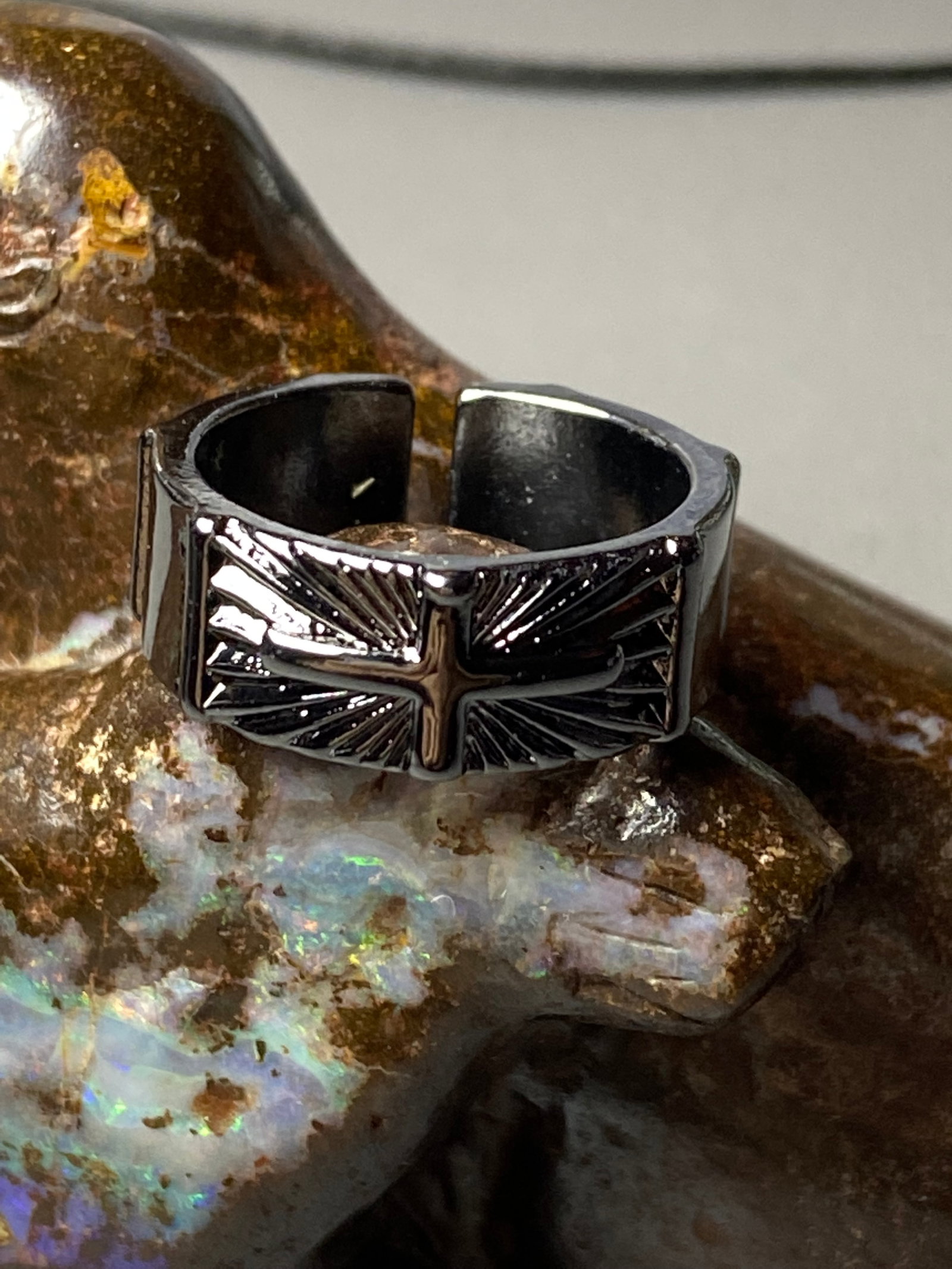 Vintage style Cross Ring - 2