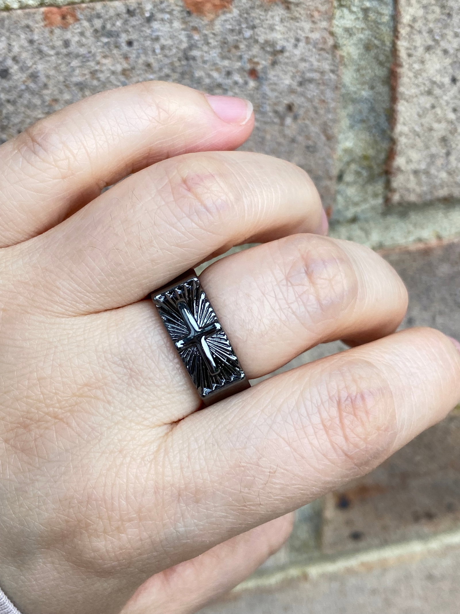 Vintage style Cross Ring - 5