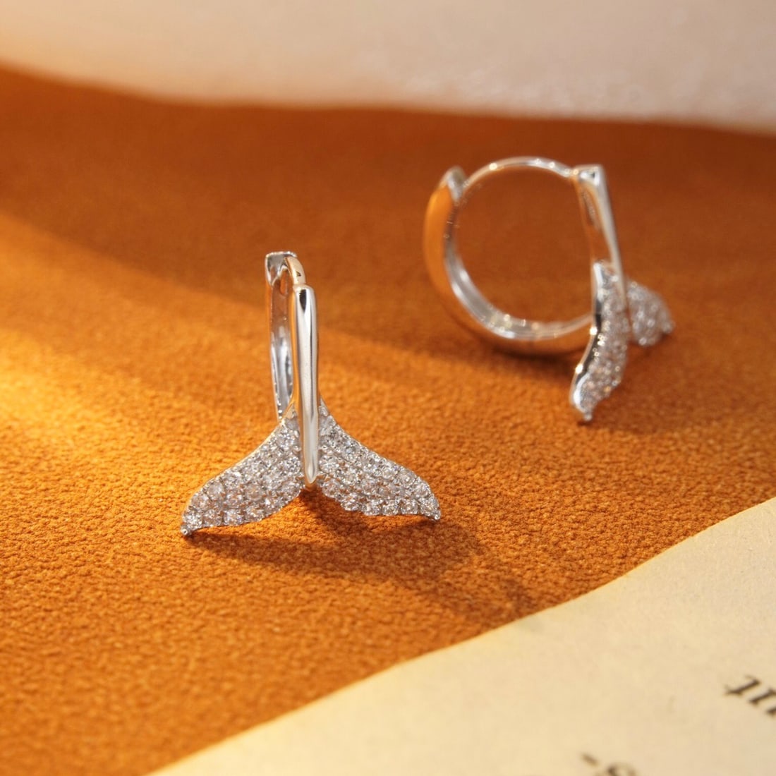 14K GOLD 0.20 CT NATURAL H DIAMOND EARRINGS - 3