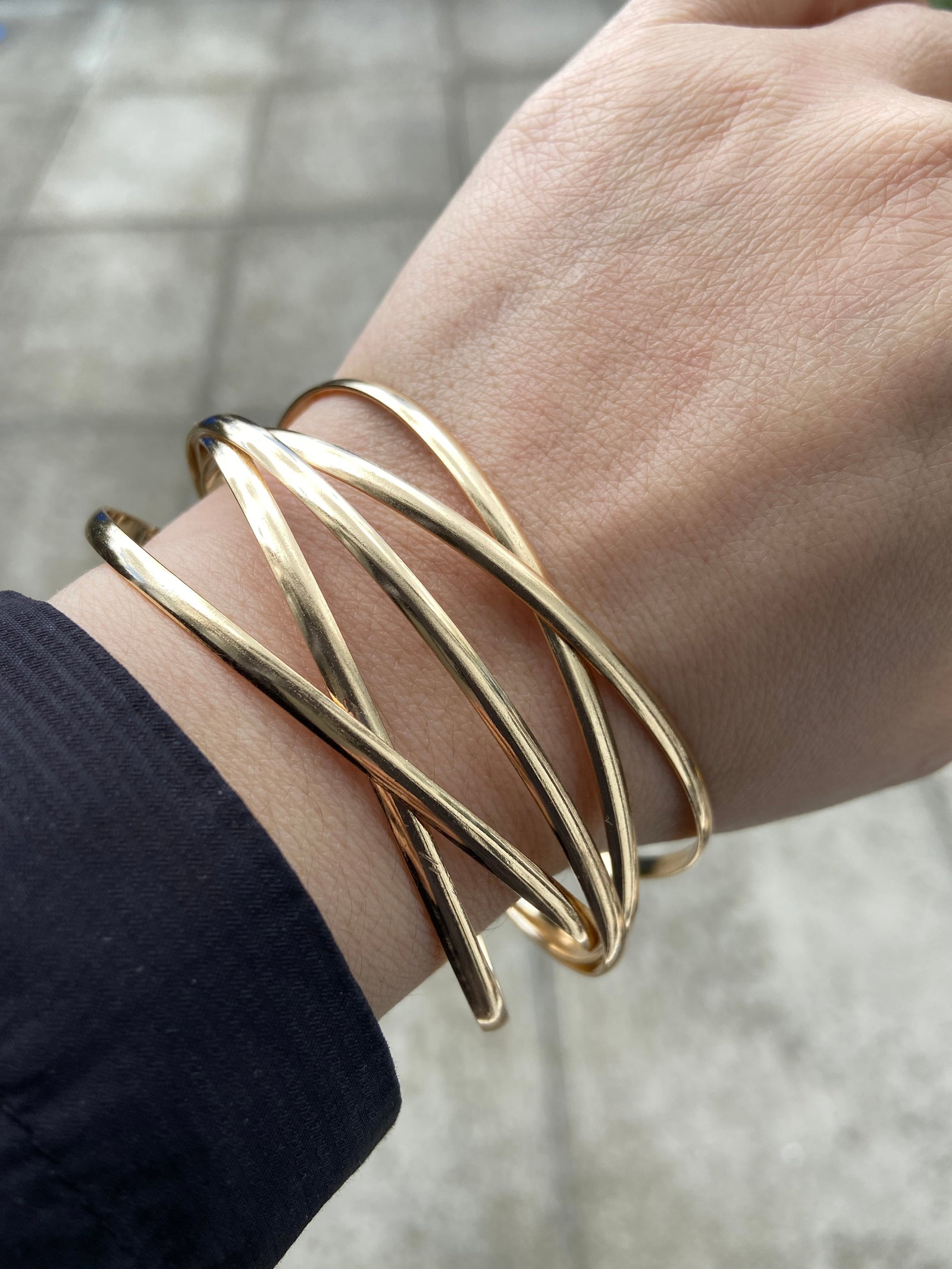 18k gold plated eternity bangle - 2