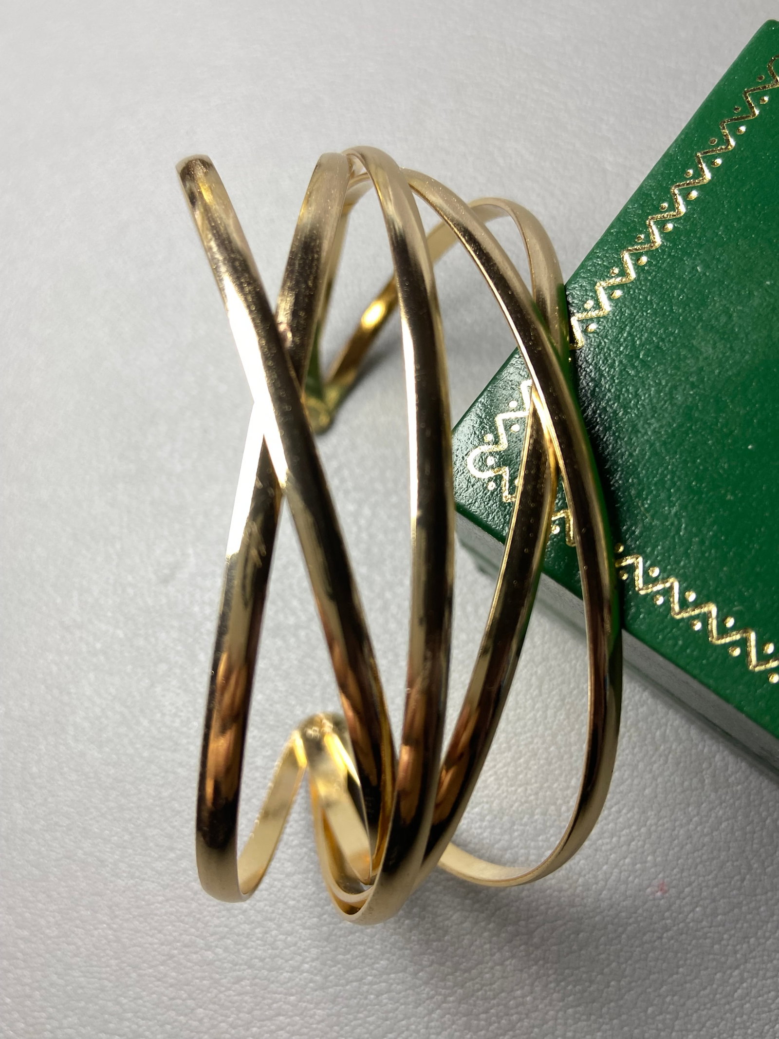 18k gold plated eternity bangle - 4
