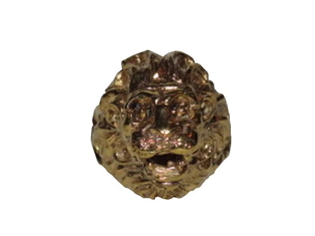18 kt Gold Plated Brass Etruscan Lion Profile Statement Ring Alberto Juan - 2