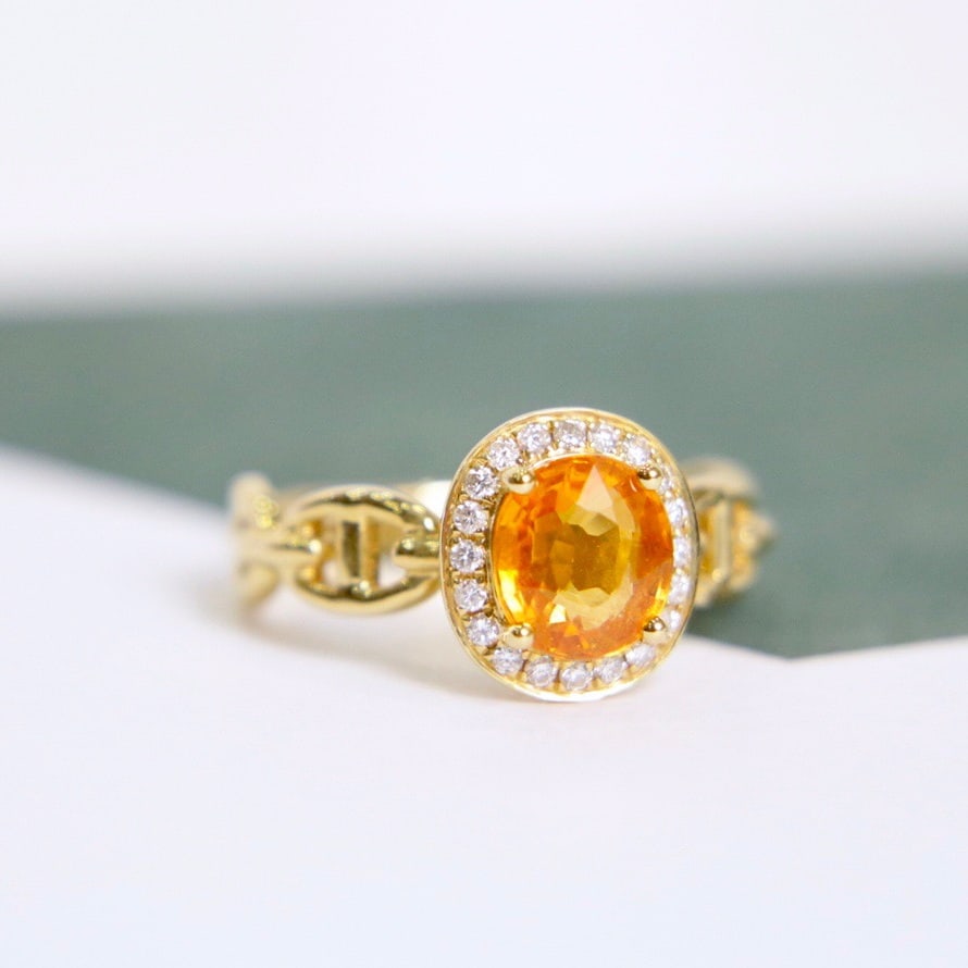14K GOLD 2.06 CTW NATURAL PARTSCHINITE & DIAMOND RING - 3
