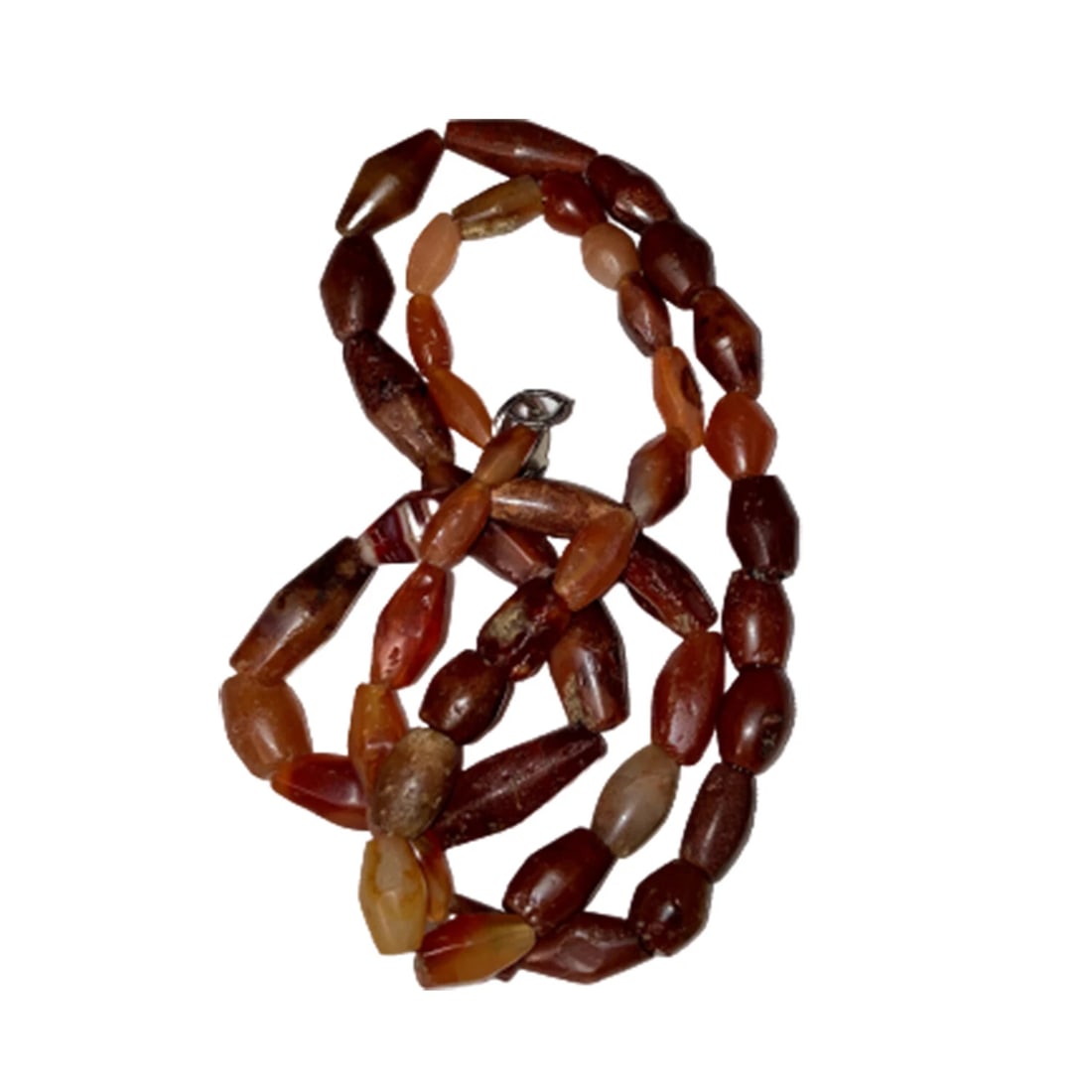 Carnelian Hand Cut Bead Necklace from Mali Africa - 3