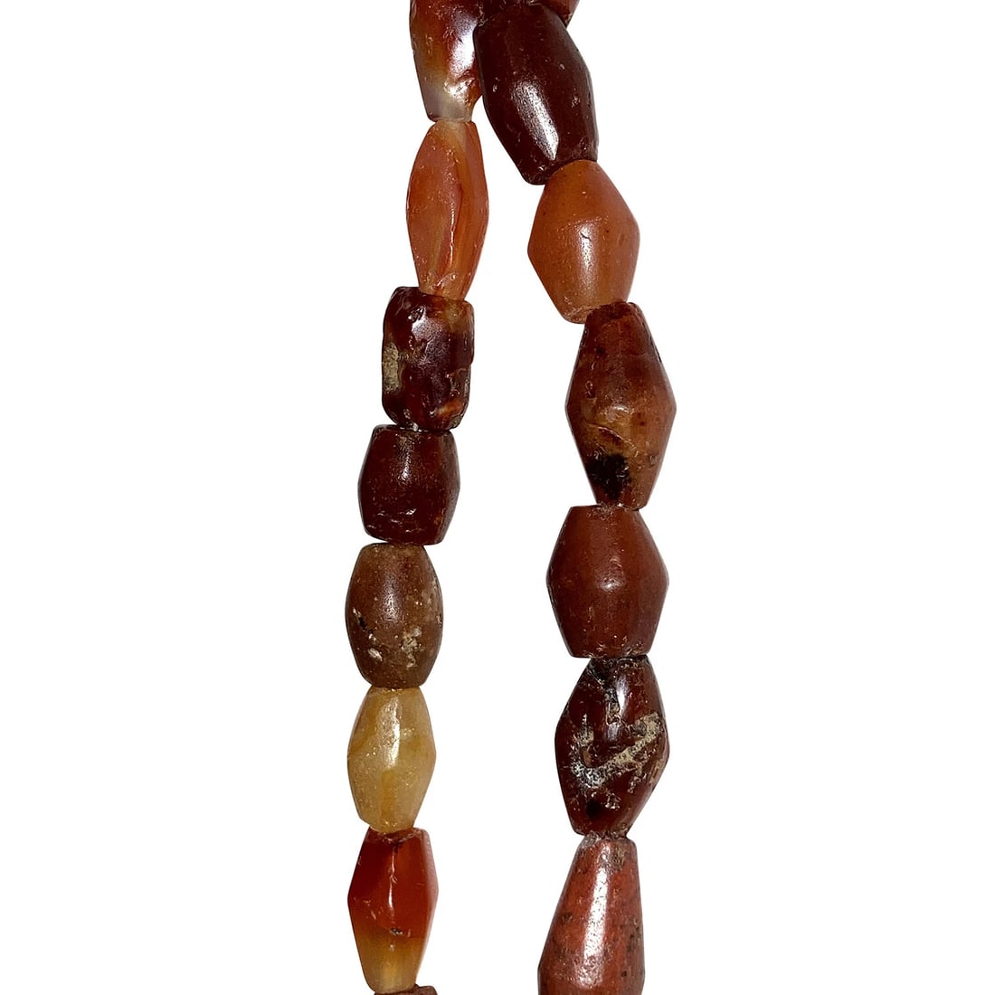 Carnelian Hand Cut Bead Necklace from Mali Africa - 4