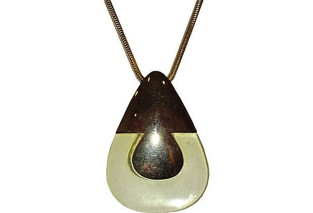 Lanvin Lucite Modernist Necklace - 2
