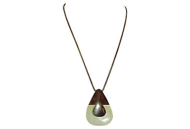 Lanvin Lucite Modernist Necklace - 3