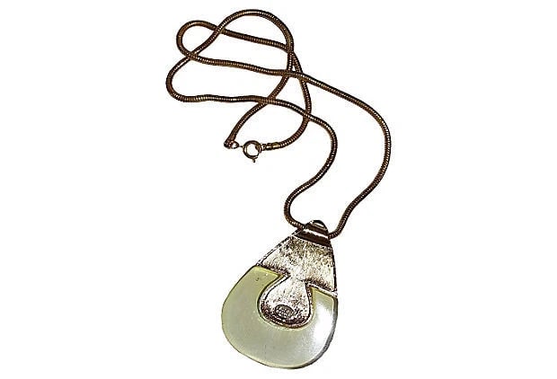 Lanvin Lucite Modernist Necklace - 5