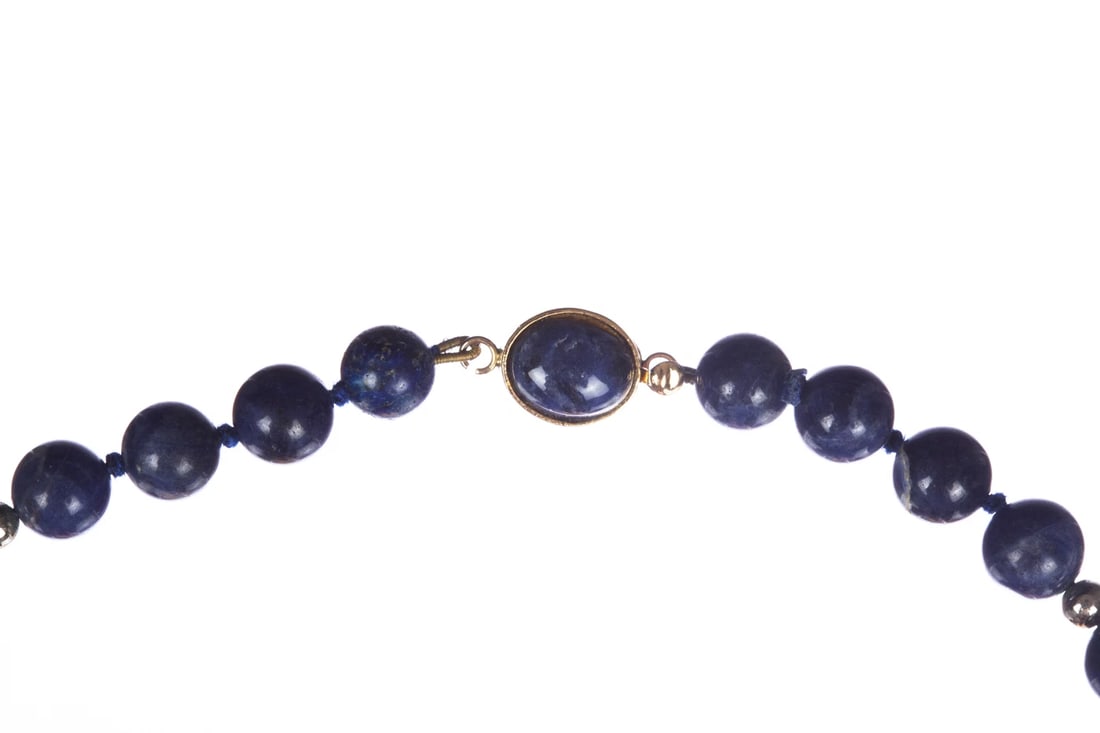 Sodalite and 14 kt Gold Filled Bead Necklace - 5