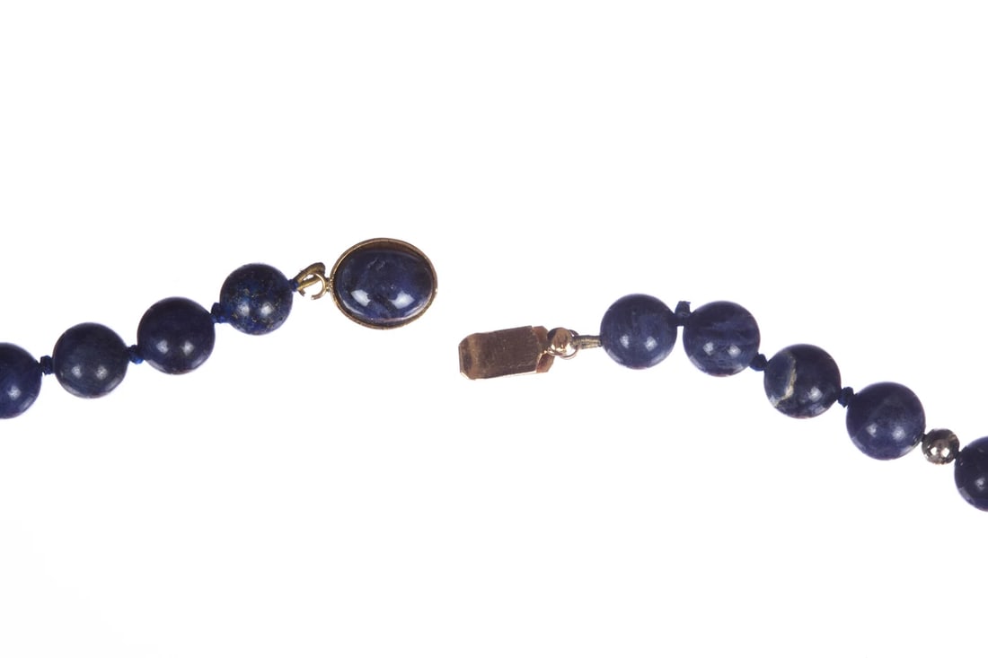 Sodalite and 14 kt Gold Filled Bead Necklace - 6