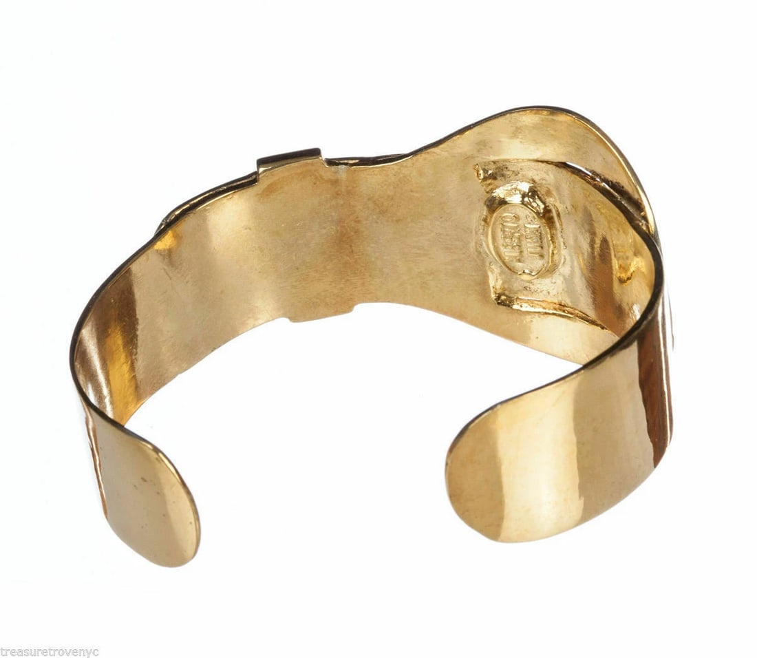 18 kt Gold Vermeil Sterling Silver Buckle Cuff Bracelet Unisex Alberto Juan - 5