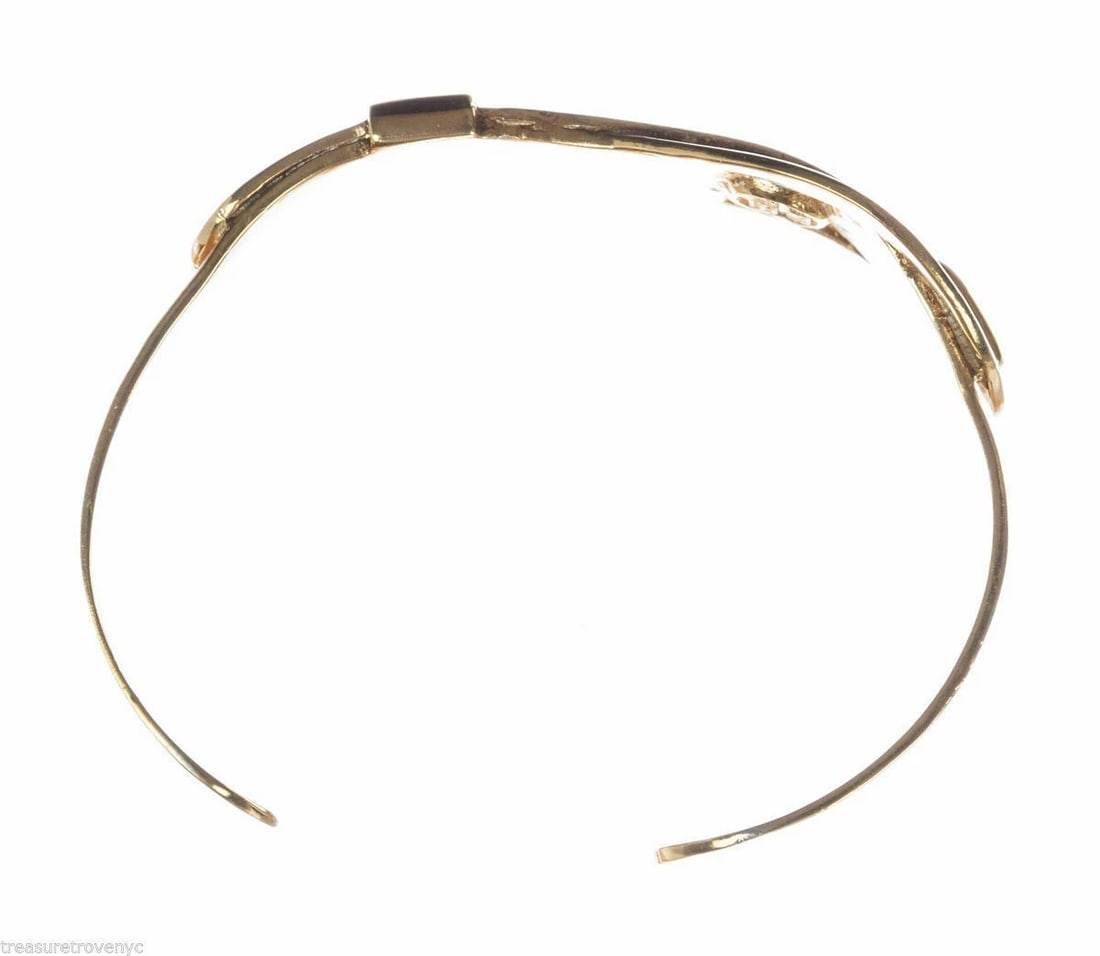 18 kt Gold Vermeil Sterling Silver Buckle Cuff Bracelet Unisex Alberto Juan - 6