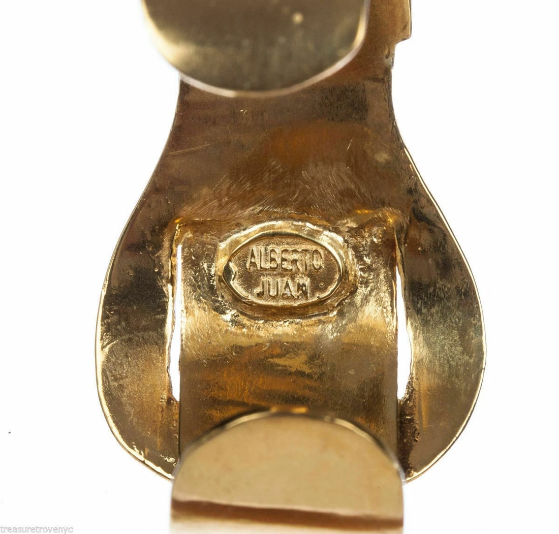 18 kt Gold Vermeil Sterling Silver Buckle Cuff Bracelet Unisex Alberto Juan - 7