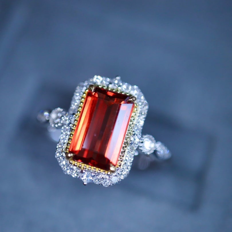 14K GOLD 1.77 CTW NATURAL SPINEL & DIAMOND RING - 5