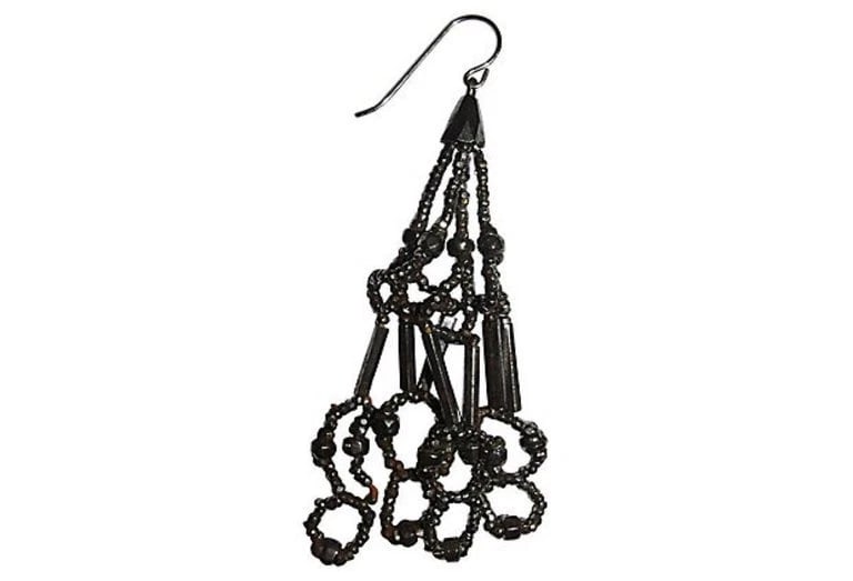 Victorian Cut Steel Bead Drop Earrings - 4
