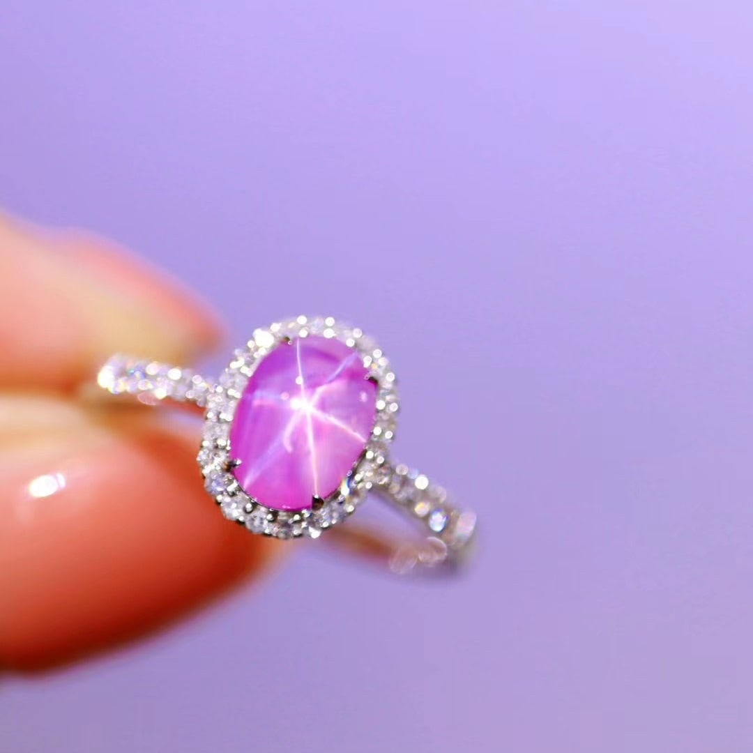 14K GOLD 1.58 CTW NATURAL STAR RUBY & DIAMOND RING - 2