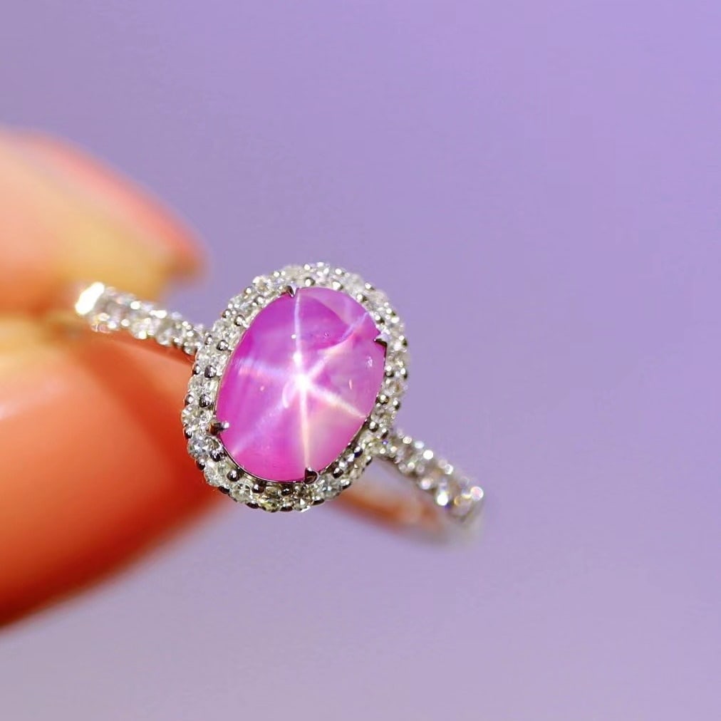 14K GOLD 1.58 CTW NATURAL STAR RUBY & DIAMOND RING - 5
